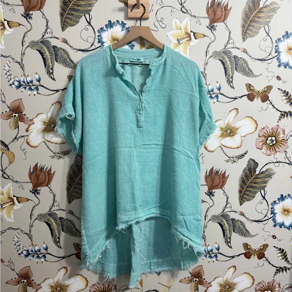Meo Meli Lightweight Aqua Tunic Top – Women